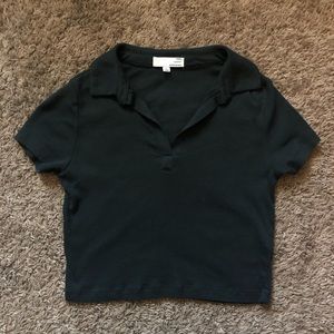 Ten Sixty Sherman Collared Polo Crop Top